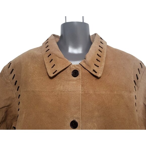 Vintage Quacker Factory Genuine Suede Western Jacket Horses & Southwest - Picture 4 of 15